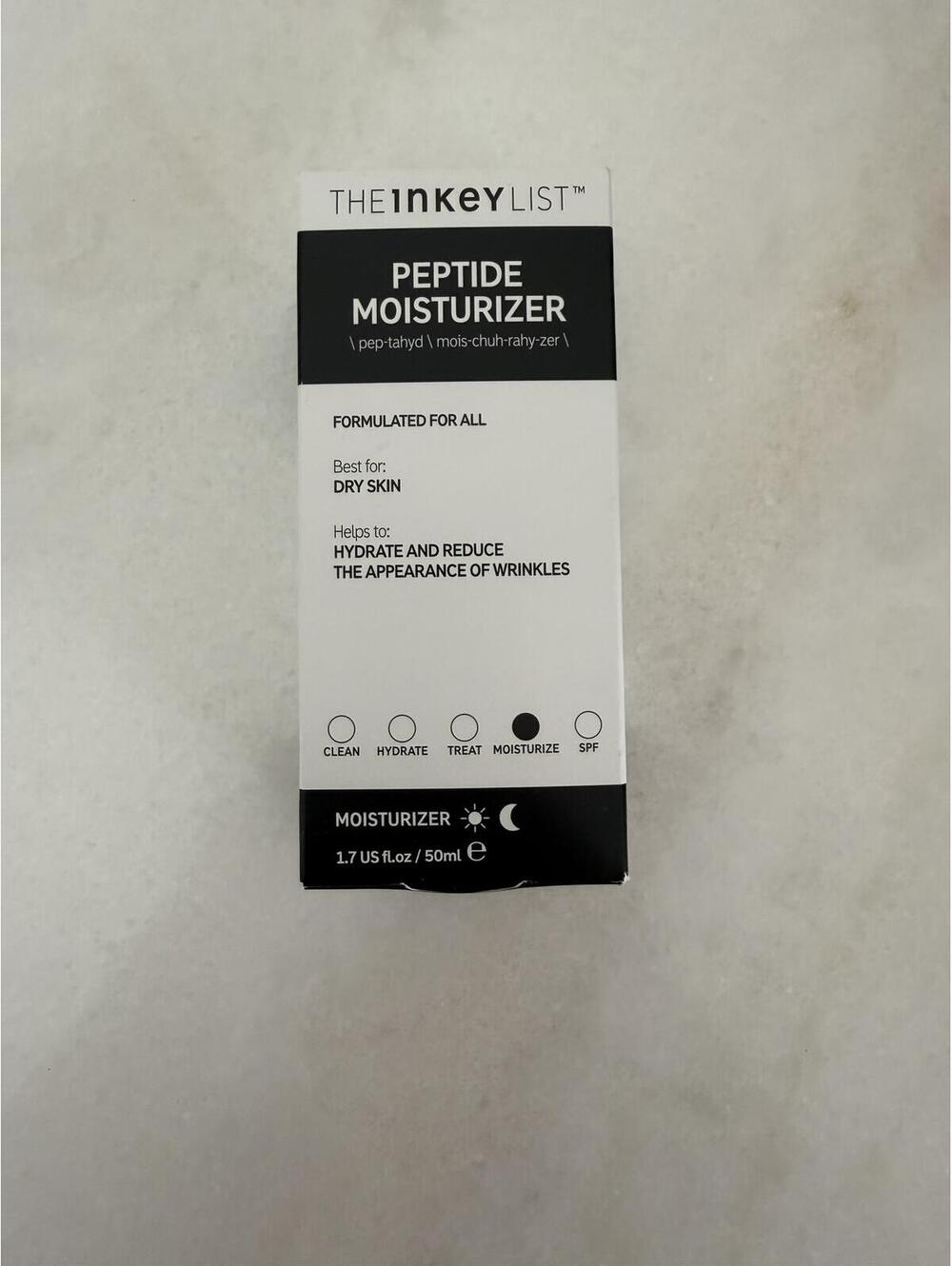 The Inkey List Peptide Moisturizer 1.7oz new with box